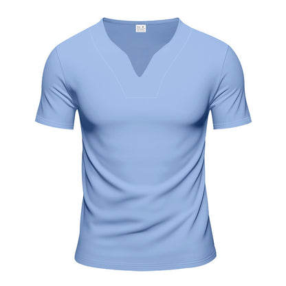 Quick-drying Skin-friendly Loose Solid Color Short Sleeve