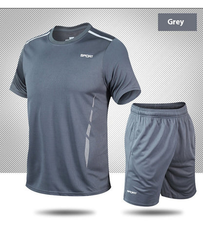 Sports Suit Loose Fitness Short Sleeve Men