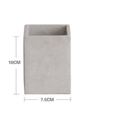 Square cement flowerpot