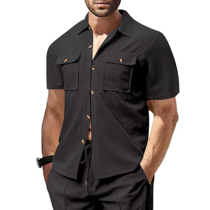 Men's Summer American Leisure Cargo Shirt