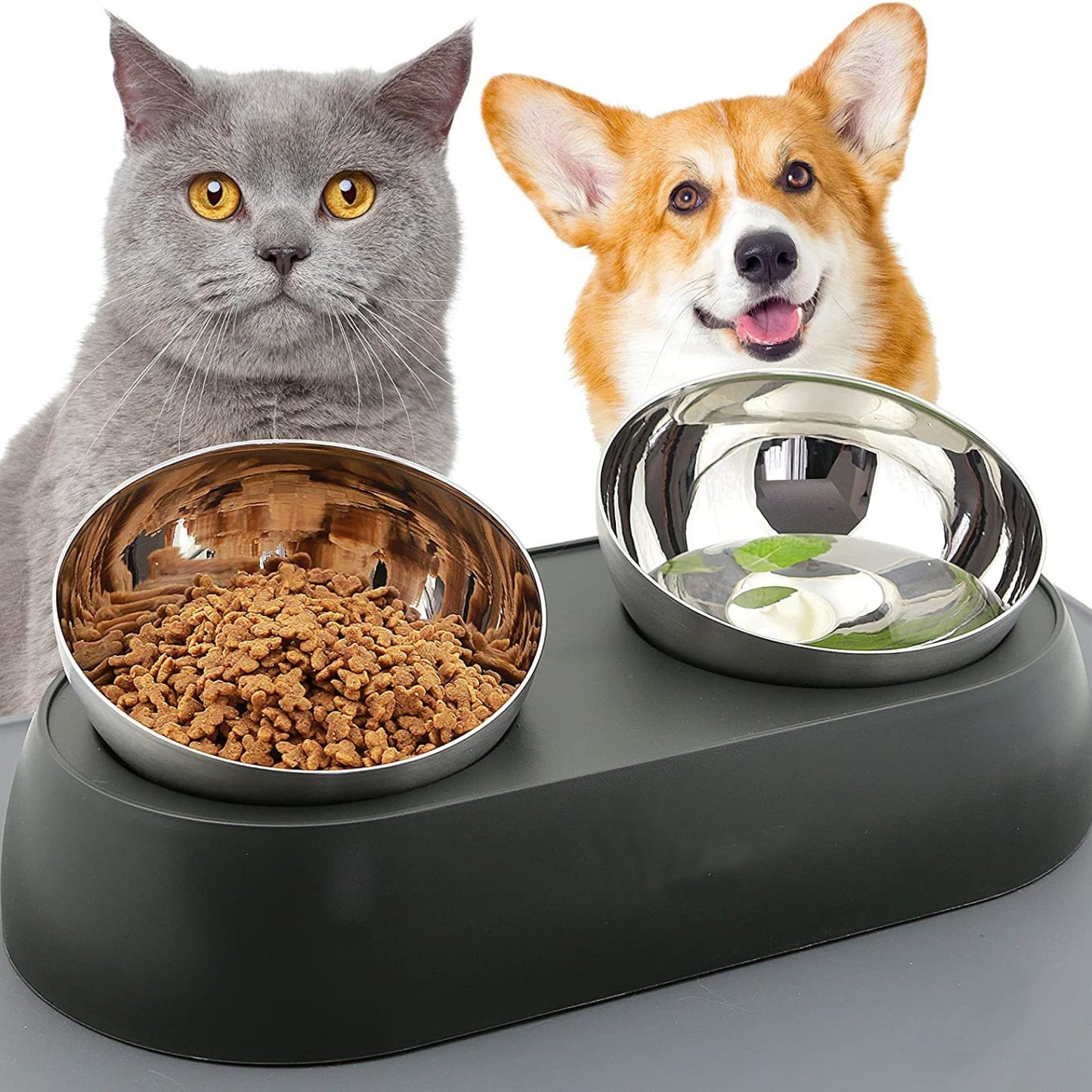 Pet Neck Protection Cat Oblique Mouth Anti-tumble Bowl