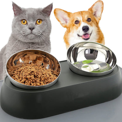 Pet Neck Protection Cat Oblique Mouth Anti-tumble Bowl