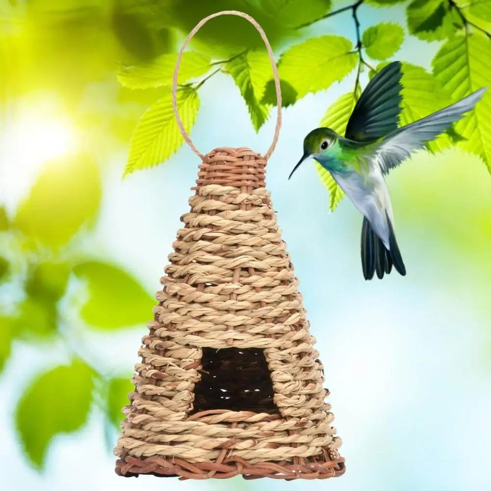 Creative Flat Bottomed Grass Woven Bird's Nest Horticultural Decoration