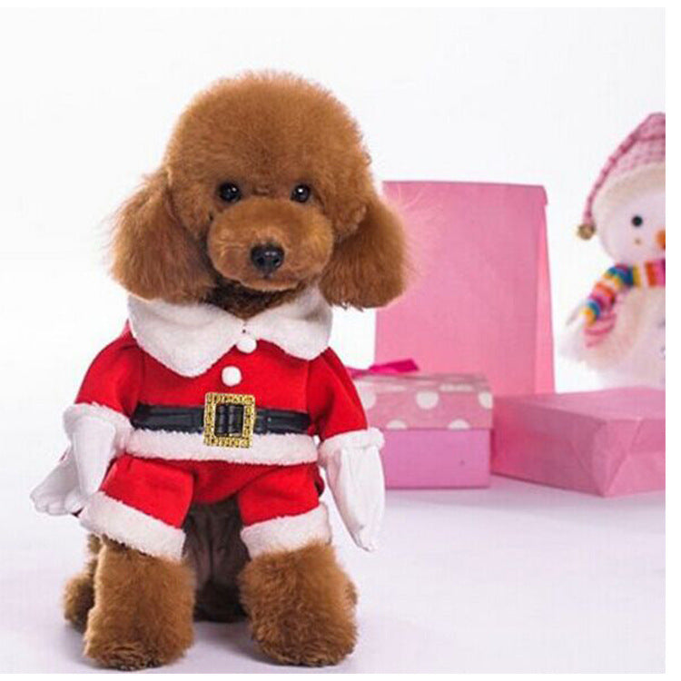 Three Dimensional Christmas Suit Hat Transform Dog Clothes