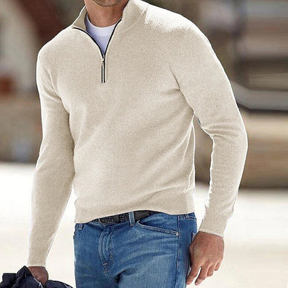 Men's Coat Sweater Thickened Pullover Half Turtleneck