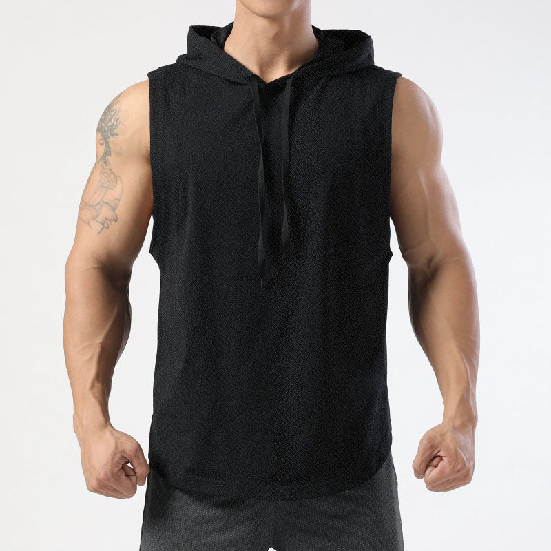 Men's Casual Sports Hoodie Hooded Vest