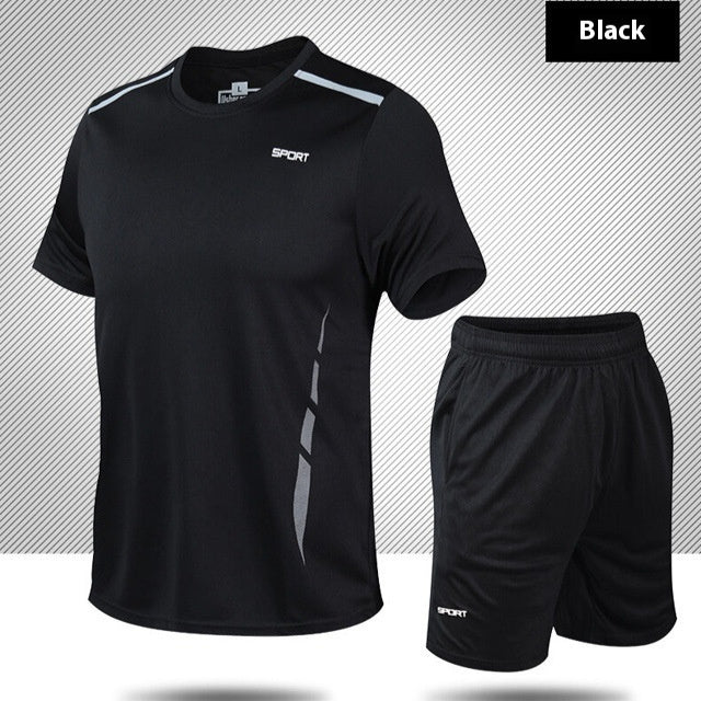 Sports Suit Loose Fitness Short Sleeve Men