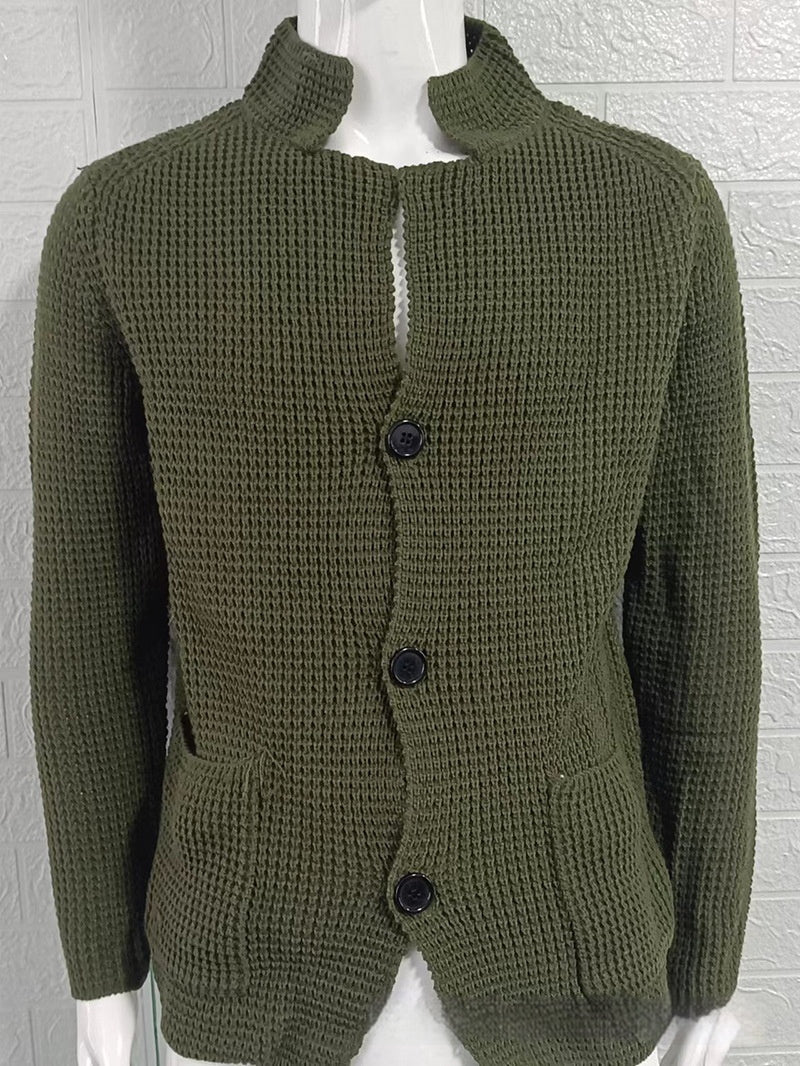 Slim Stand Collar Knitted New Cardigan Jacket