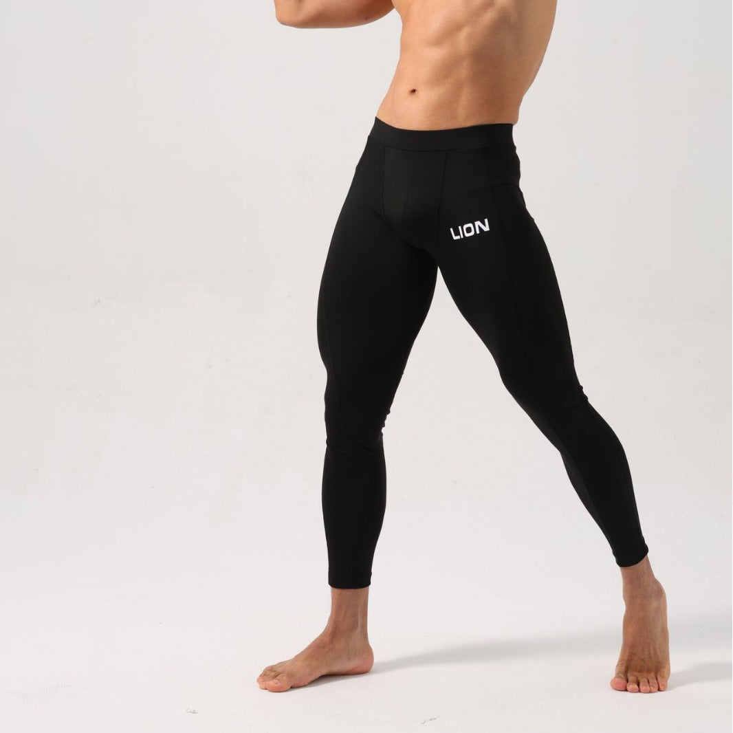 Men's Stretch Sports Solid Color Fitness Tights