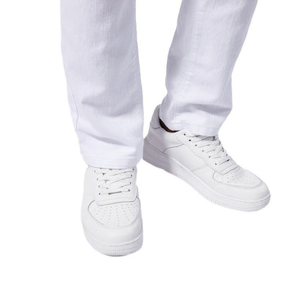 Men's European And American-style White Stretch Skinny Jeans