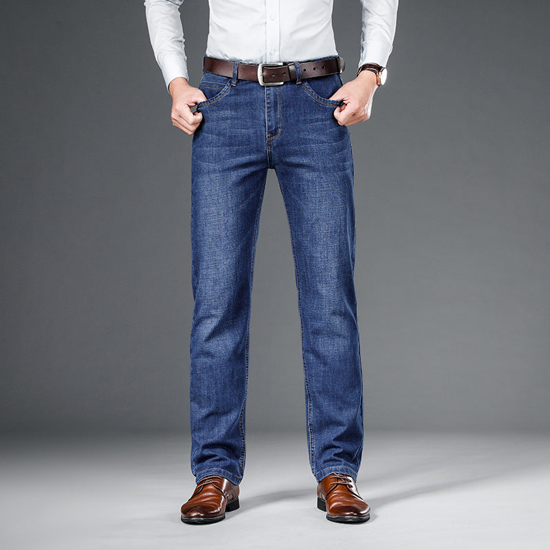 Loose Straight Business Washed Jeans