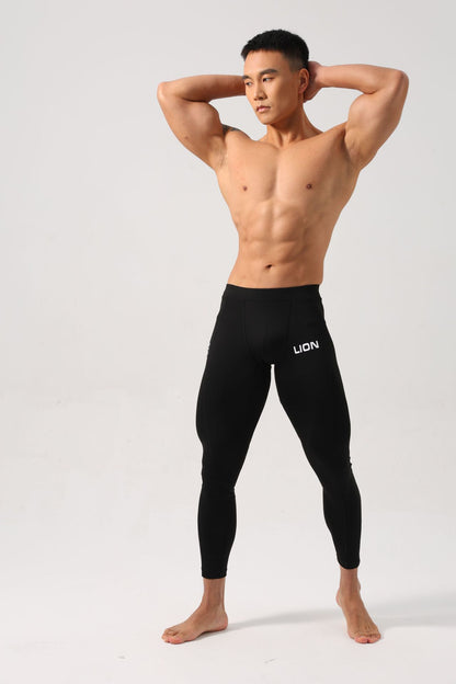 Men's Stretch Sports Solid Color Fitness Tights