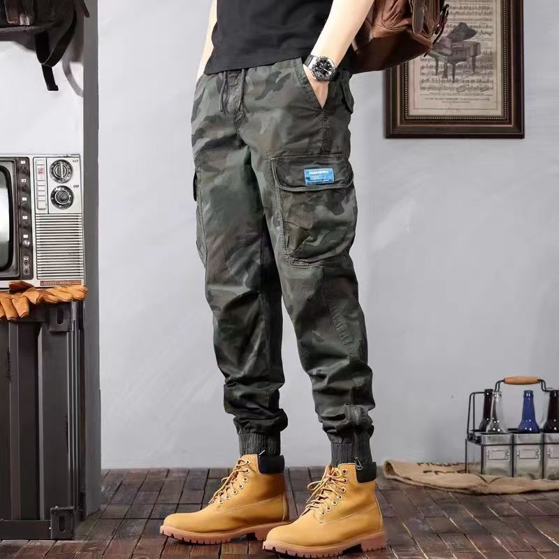 Camouflage Cargo Pants Men's Trousers With Pockets Fashion Casual Loose Tapered Pants