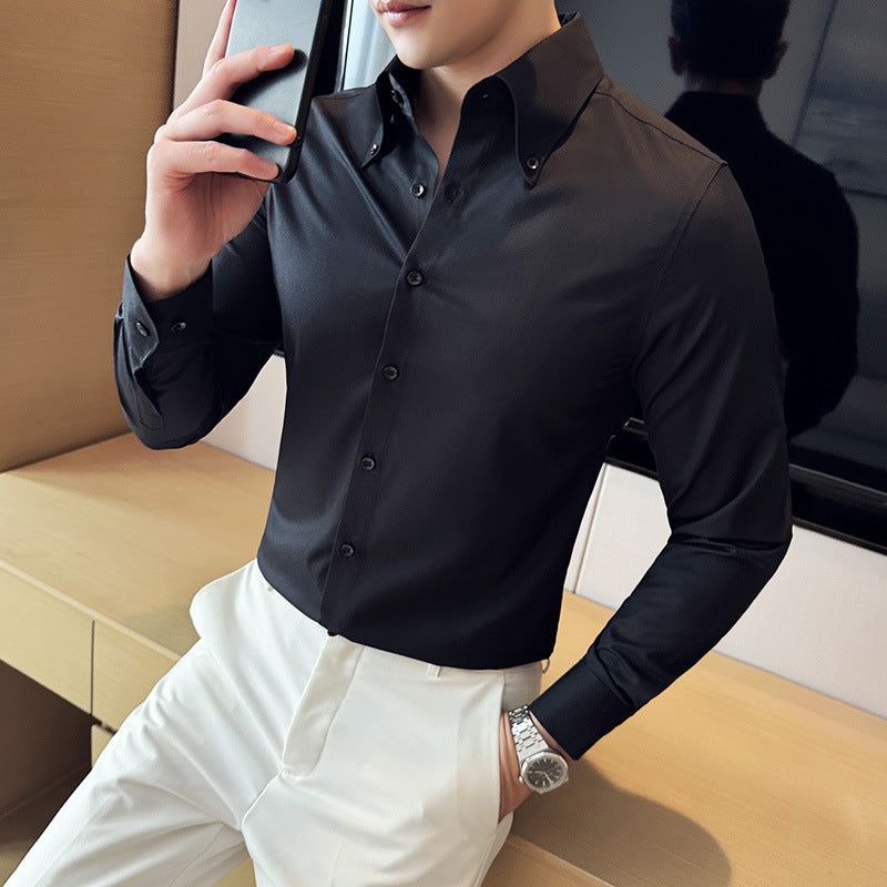 Men's Quality Fashion Non-ironing Plus Size Long Sleeve Shirt