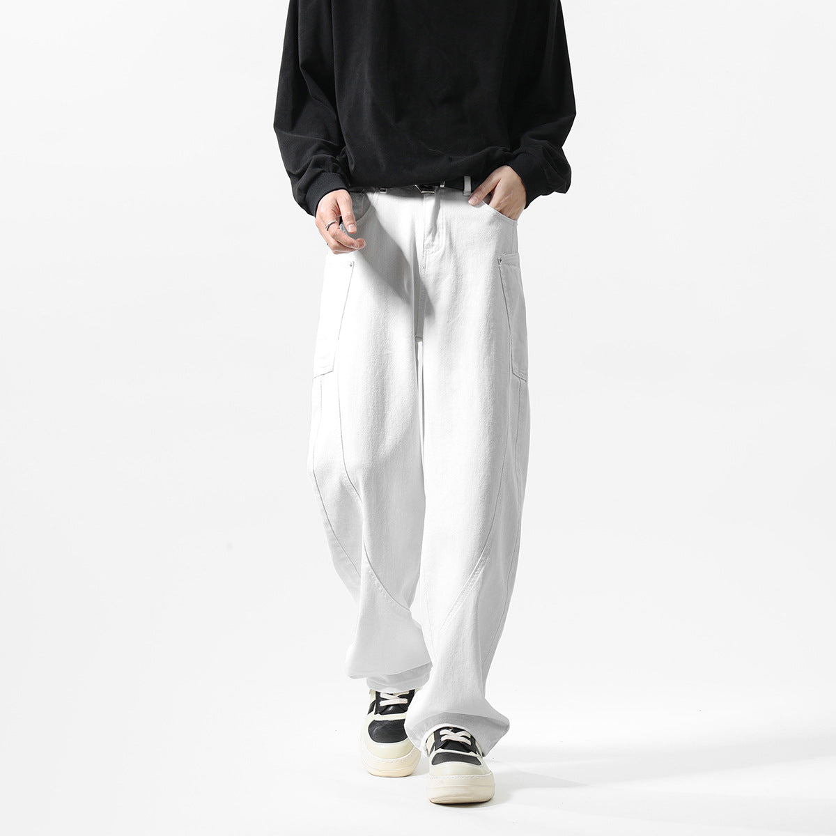 New Men's Matchet Pants Stitching Three-dimensional Design Trousers