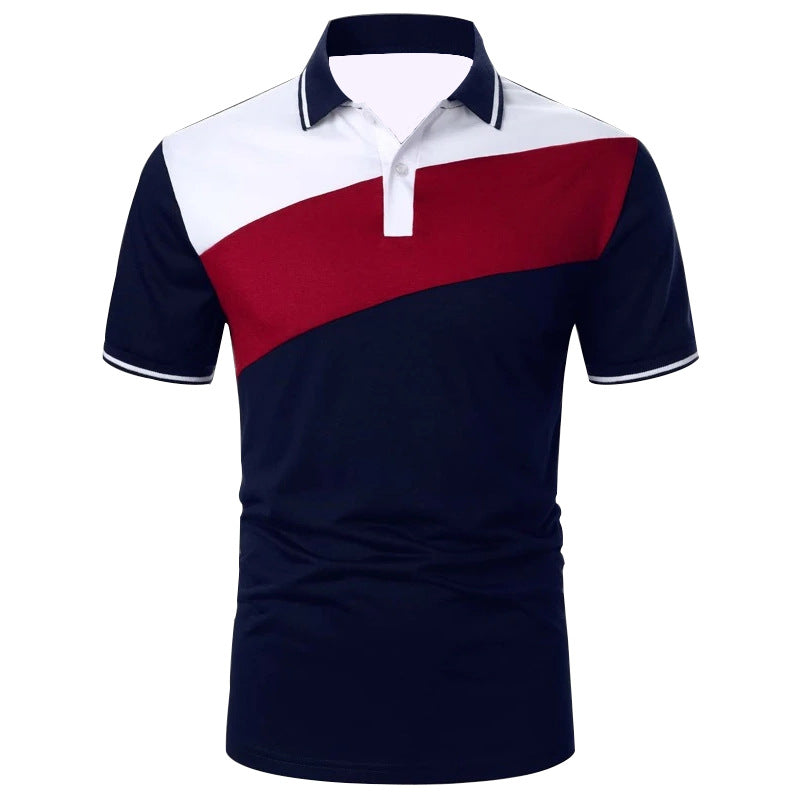 Men's Chest Stripe Color Matching Casual Sports Top