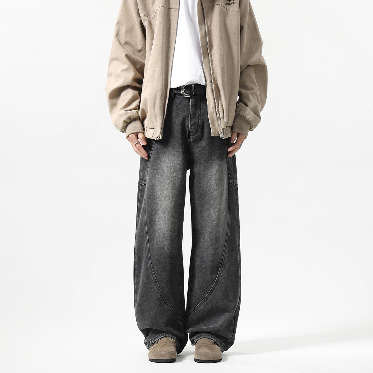 New Men's Matchet Pants Stitching Three-dimensional Design Trousers