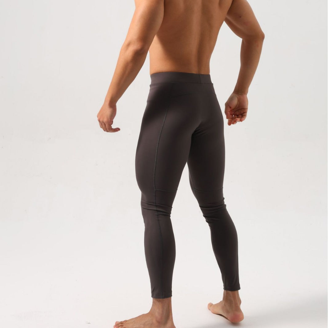 Men's Stretch Sports Solid Color Fitness Tights