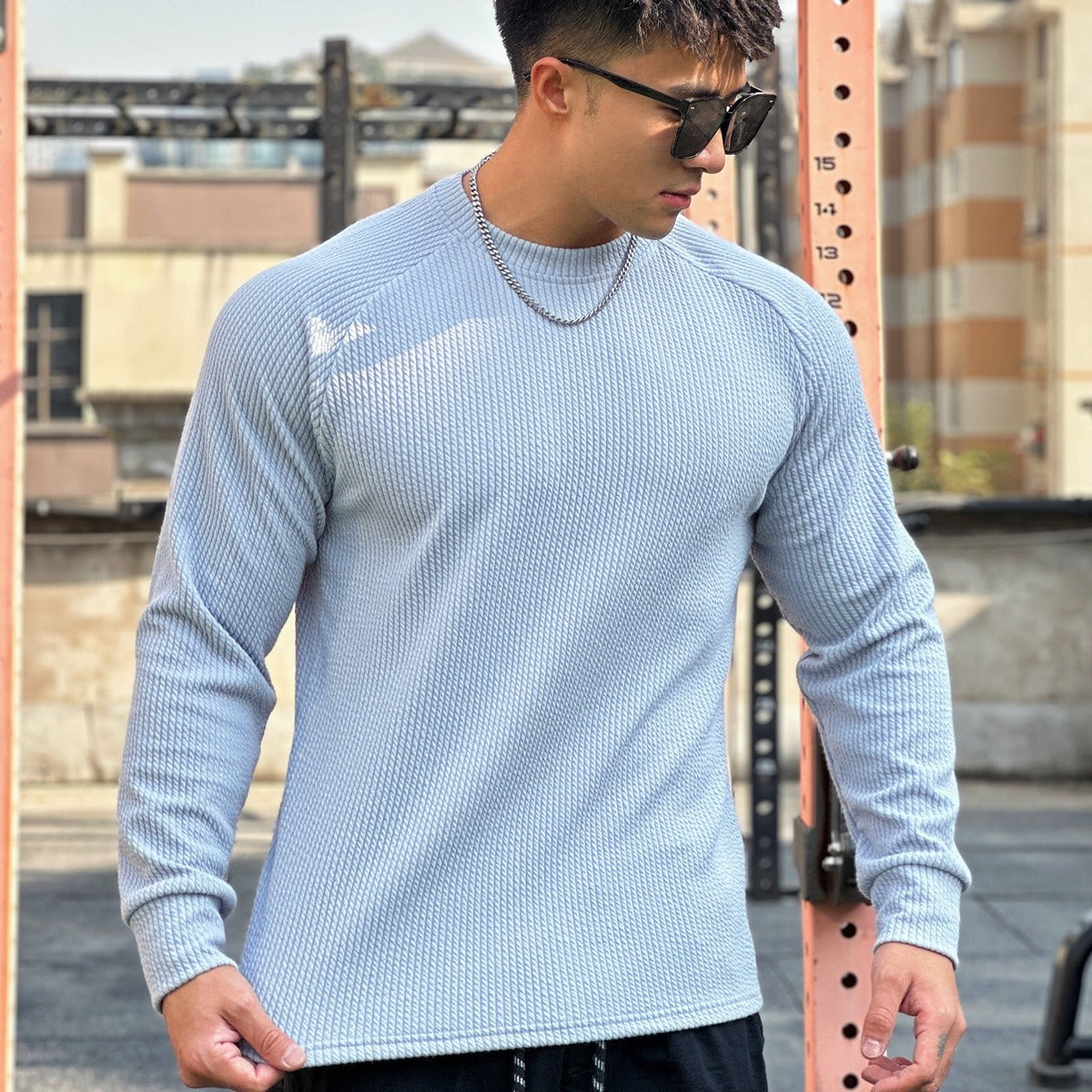 Autumn And Winter Round Neck Men's Casual Sports Trend Loose-fitting Plus Size Pullover Long Sleeve