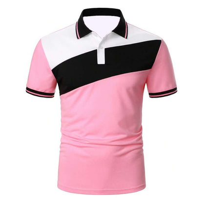 Men's Chest Stripe Color Matching Casual Sports Top