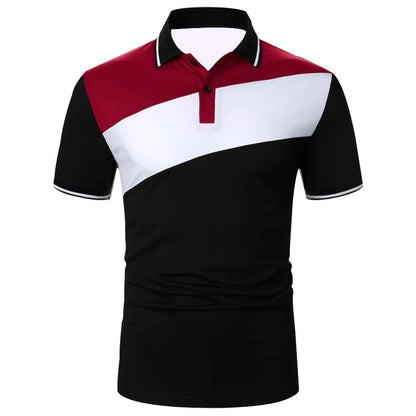 Men's Chest Stripe Color Matching Casual Sports Top