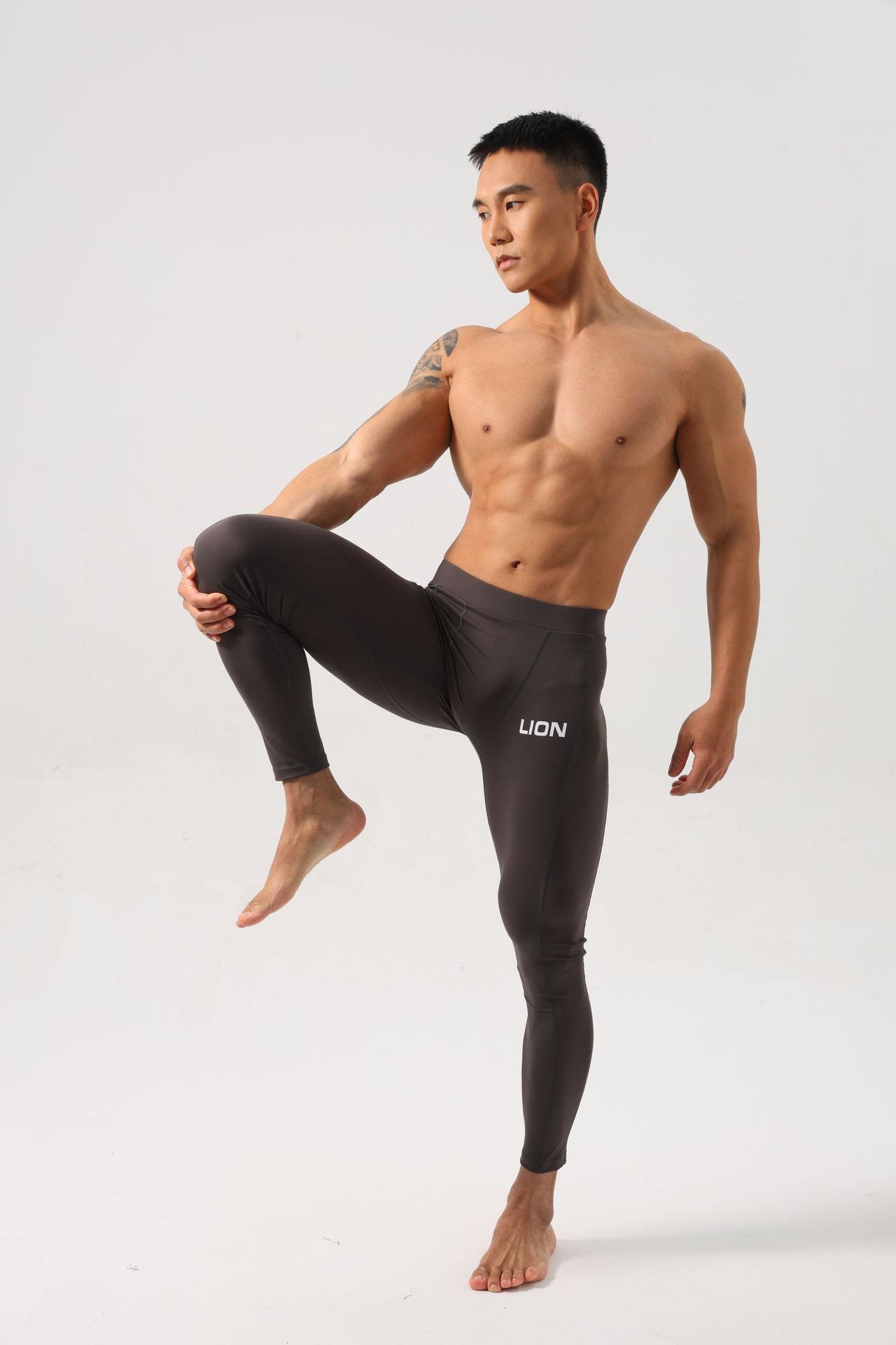 Men's Stretch Sports Solid Color Fitness Tights