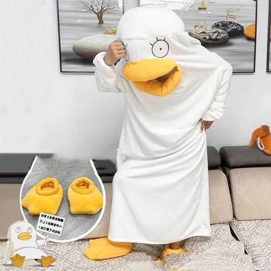 Pajamas Winter Duck One-piece Funny Sleeping Bag For Men And Women