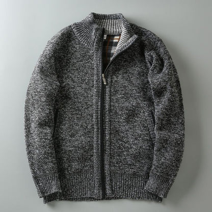 Fleece Lined Padded Warm Keeping Casual All-match Sweater Jacket Coat