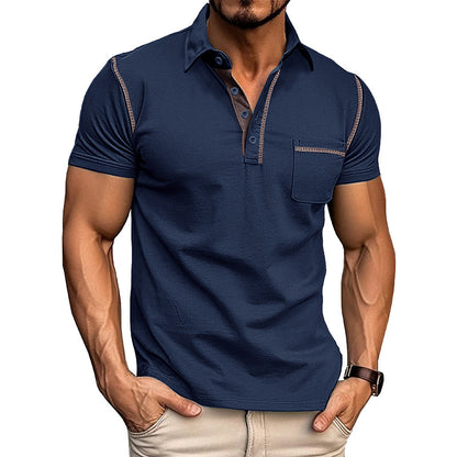 Short-sleeved Polo Shirt Summer Casual Quick-dry Tops Men Clothing