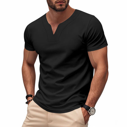 Quick-drying Skin-friendly Loose Solid Color Short Sleeve