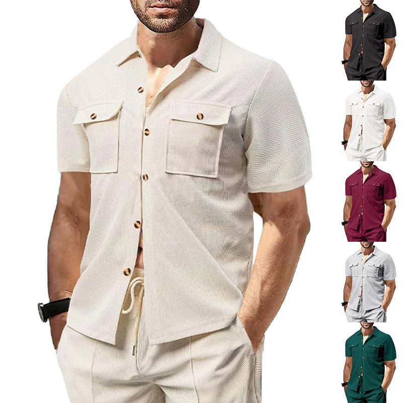 Men's Summer American Leisure Cargo Shirt