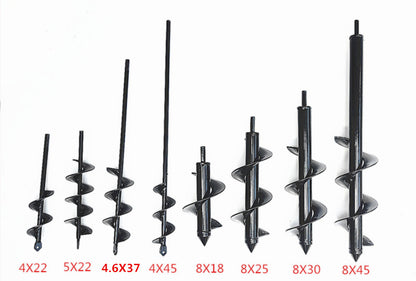 Ground Drilling Machine Drill Bit Spiral Tree Planting Earth Boring Machine Screw Rod Garden Vegetable Planting Pine Soil Drill Bit Flower Planting Drill Drill Head