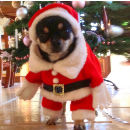 Three Dimensional Christmas Suit Hat Transform Dog Clothes