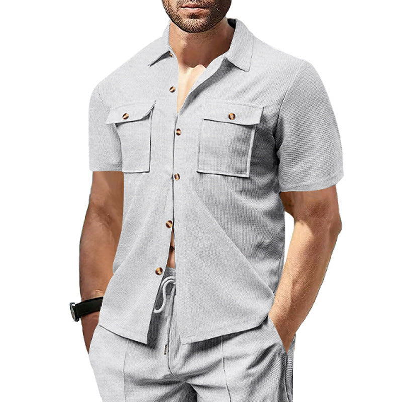 Men's Summer American Leisure Cargo Shirt