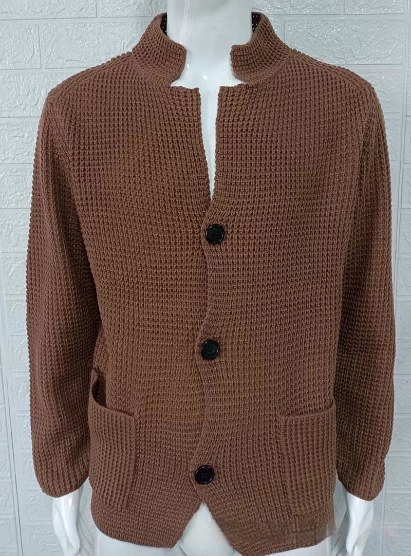 Slim Stand Collar Knitted New Cardigan Jacket