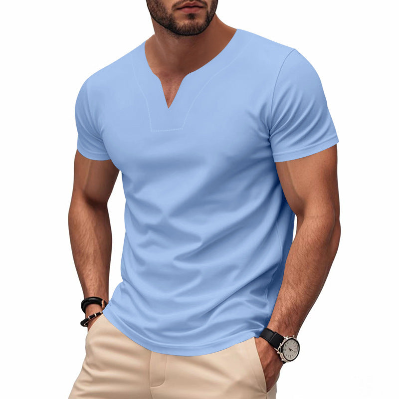 Quick-drying Skin-friendly Loose Solid Color Short Sleeve