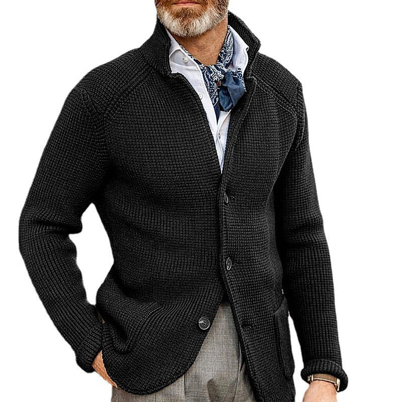 Slim Stand Collar Knitted New Cardigan Jacket