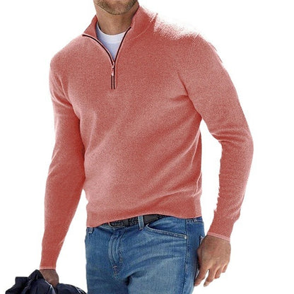 Men's Coat Sweater Thickened Pullover Half Turtleneck