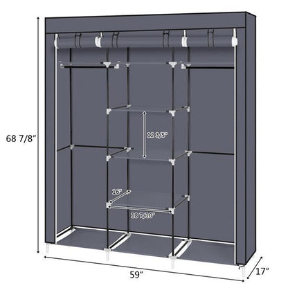 Non Woven Wardrobe With 5 Layers And 9 Compartments