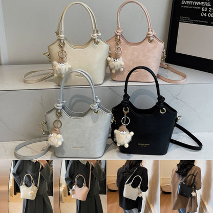 Sweet Style Zipper PU Square Women's Shoulder Crossbody Bag Solid Color Popular Commuting Fashion Small Square Bags