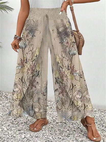 European And American Fashion Positioning Printed Casual Loose Wide-leg Pants