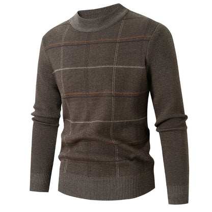 Men's Loose Plaid Casual Sweater