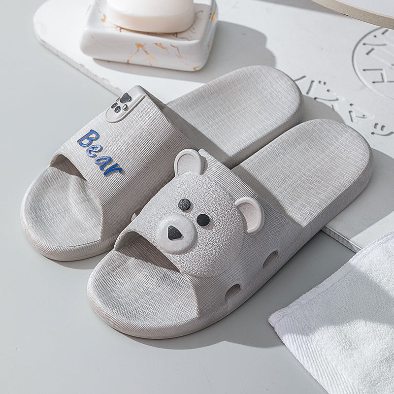 Non Slip Wear Resistant Bathroom Cartoon Soft Bottom Sandals