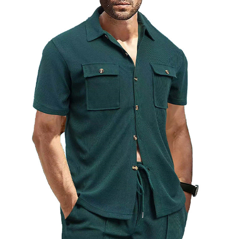 Men's Summer American Leisure Cargo Shirt