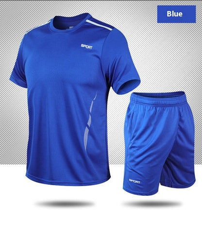 Sports Suit Loose Fitness Short Sleeve Men