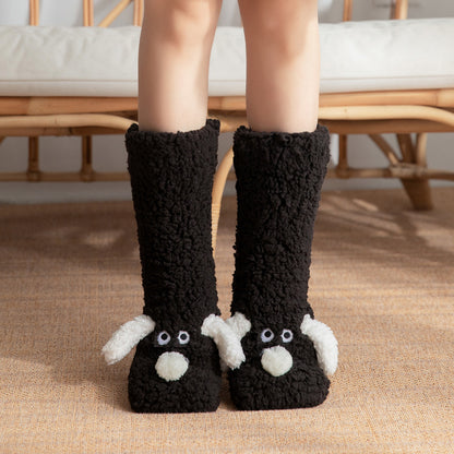 Chaussettes chaudes d'hiver en forme de chien