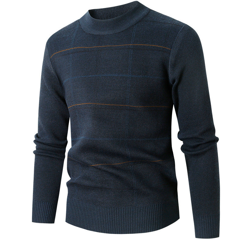 Men's Loose Plaid Casual Sweater