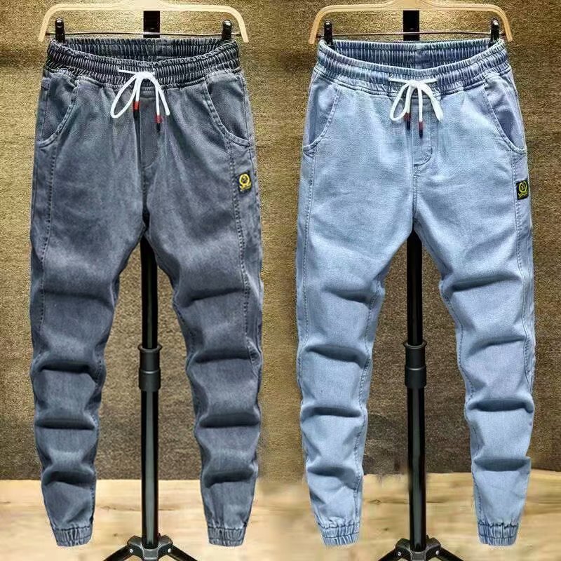 Men's All-matching Work Clothes Large Pocket Ankle-tied Casual Pants